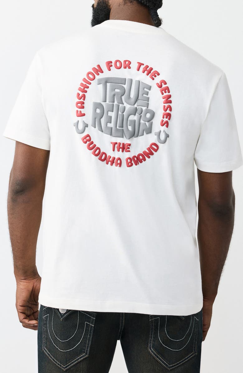 True Religion Burger Logo Tee, Alternate, color, Winter White