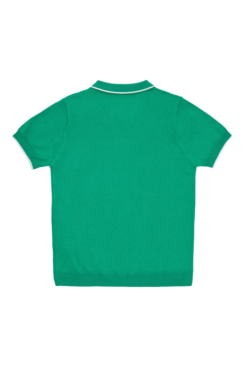 Kids' Johnny Collar Polo Sweater, Alternate, color, SAGE
