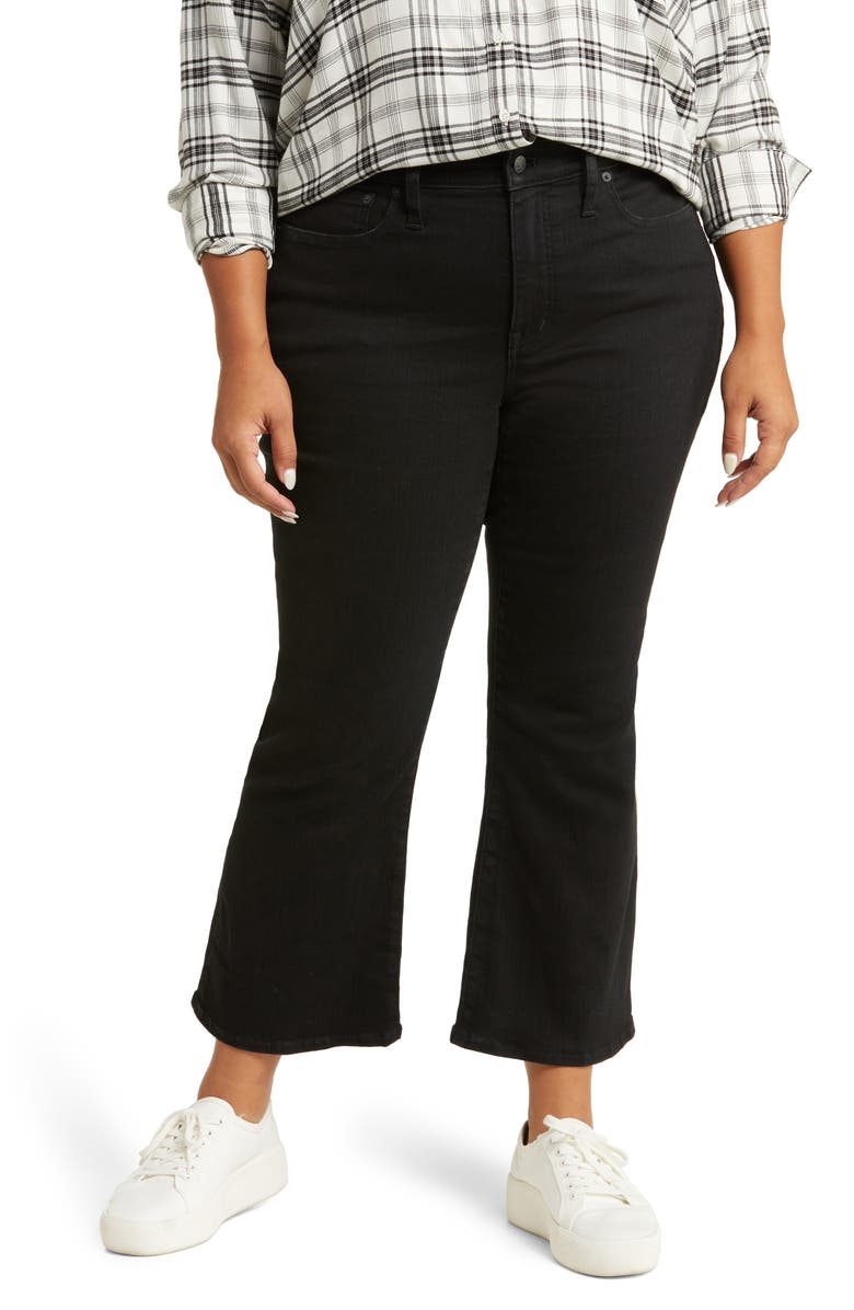 Madewell Kick Out Crop Jeans, Main, color, Black Rinse Wash