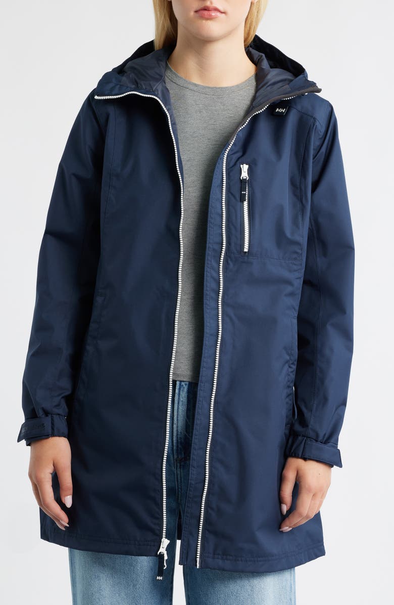 Helly Hansen Belfast Waterproof Hooded Jacket, Alternate, color, 597 Navy