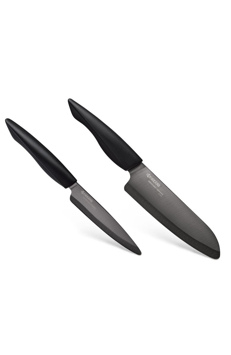 Kyocera INNOVATIONblack<sup>®</sup> 2-Piece Ceramic Knife Set, 6-Inch Chef's and 4.5-Inch Utility, Main, color, Black