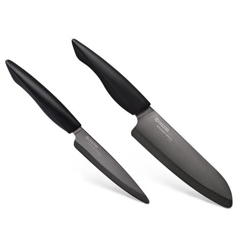INNOVATIONblack® 2-Piece Ceramic Knife Set, 6-Inch Chef's and 4.5-Inch Utility