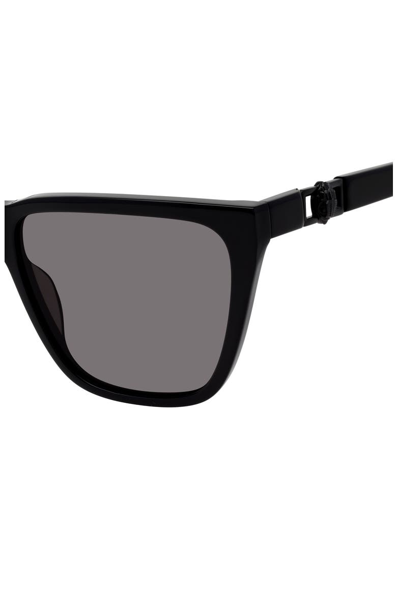 58mm Cat Eye Sunglasses, Alternate, color, BLACK/ SMOKE