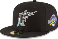 New Era Men's New Era Black Florida Marlins 1997 World Series Wool 59FIFTY Fitted Hat