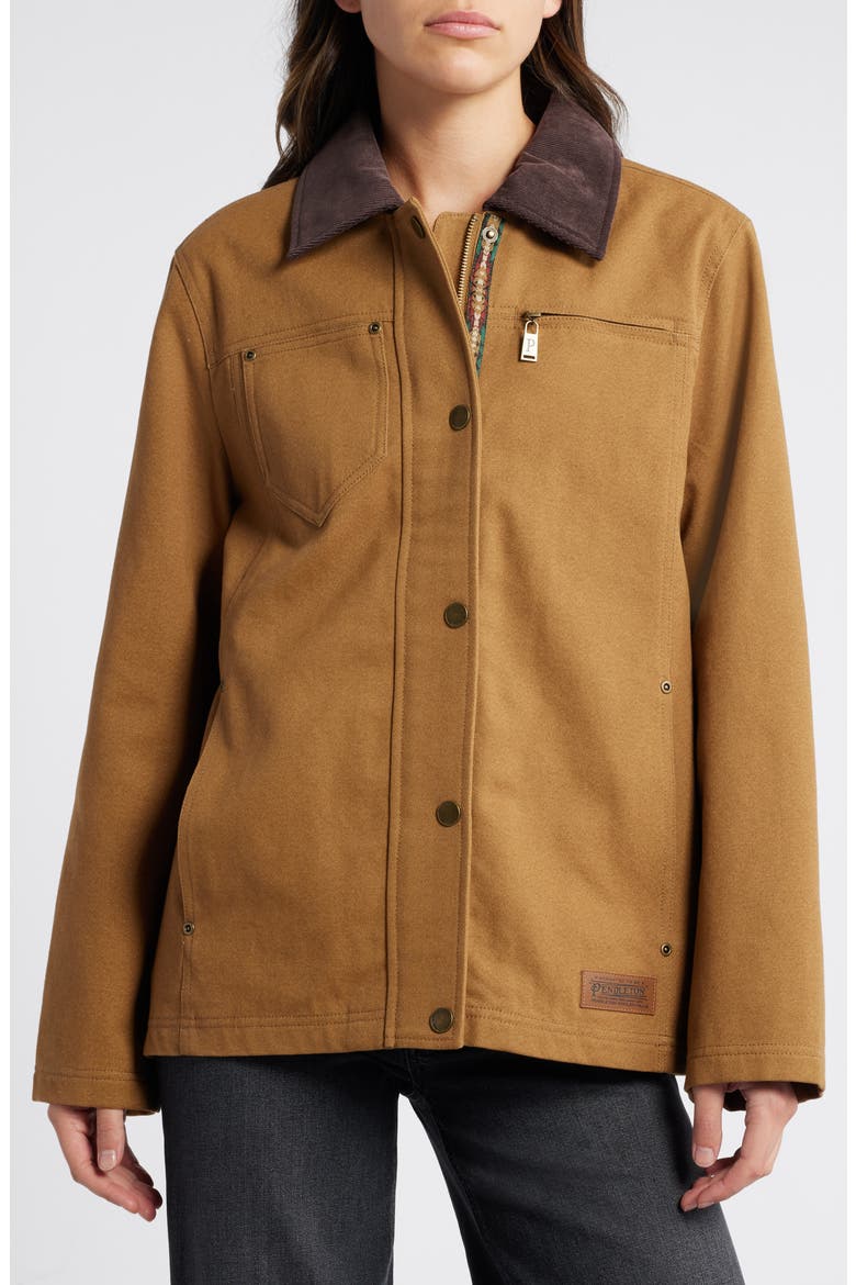 Hazel Canvas Jacket, Alternate, color, SADDLE