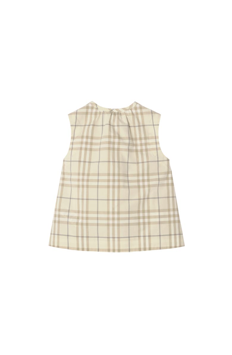 Burberry Check Cotton Top, Alternate, color, Sesame Beige