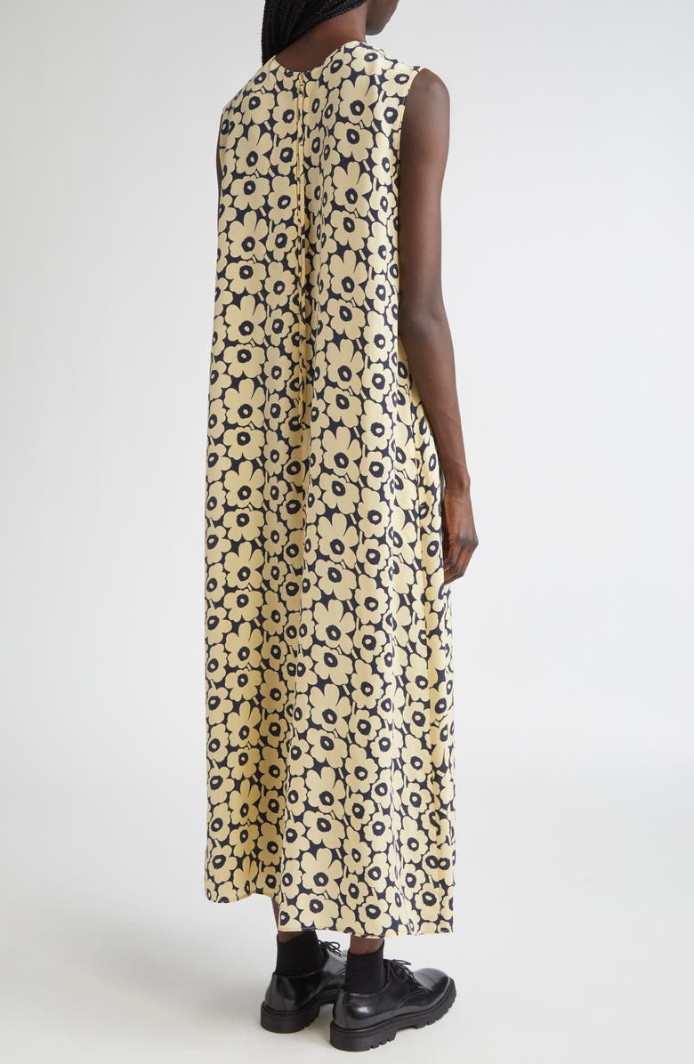 Marimekko Migot Unikko Floral A-Line Dress, Alternate, color, Off White