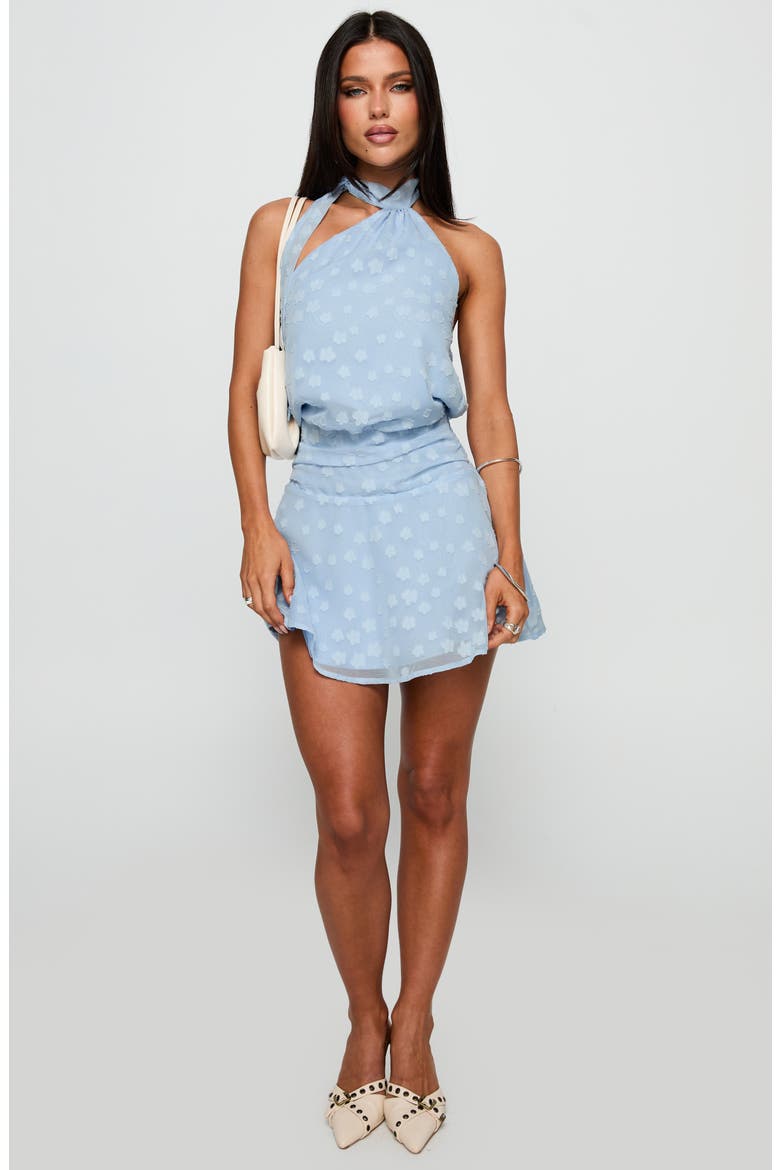 Eurythmic Halter Minidress, Alternate, color, BLUE