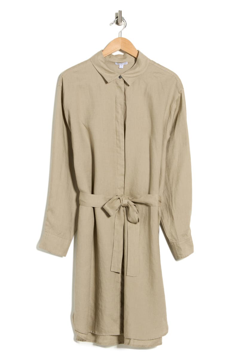 James Perse Linen Shirtdress, Main, color, Overcast