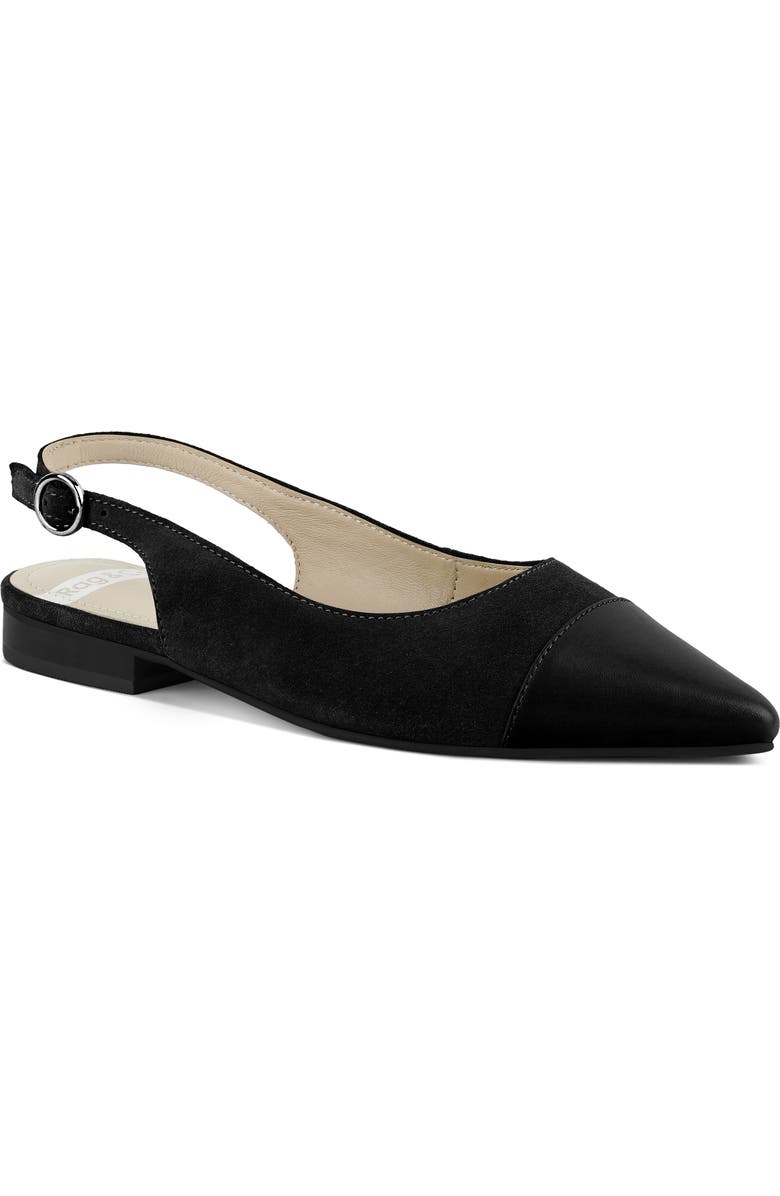 Rag & Co Uwaha Slingback Flat, Main, color, Black
