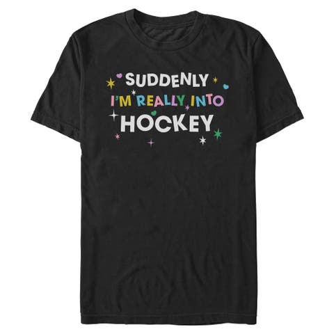 Men's Lost Gods Really Into Hockey Colors  Graphic T-Shirt