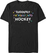 Lost Gods Men's Lost Gods Really Into Hockey Colors Graphic T-Shirt