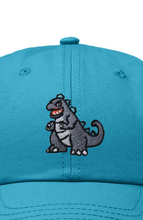Dalix Giant Lizard Embroidered Dad Hat In Teal
