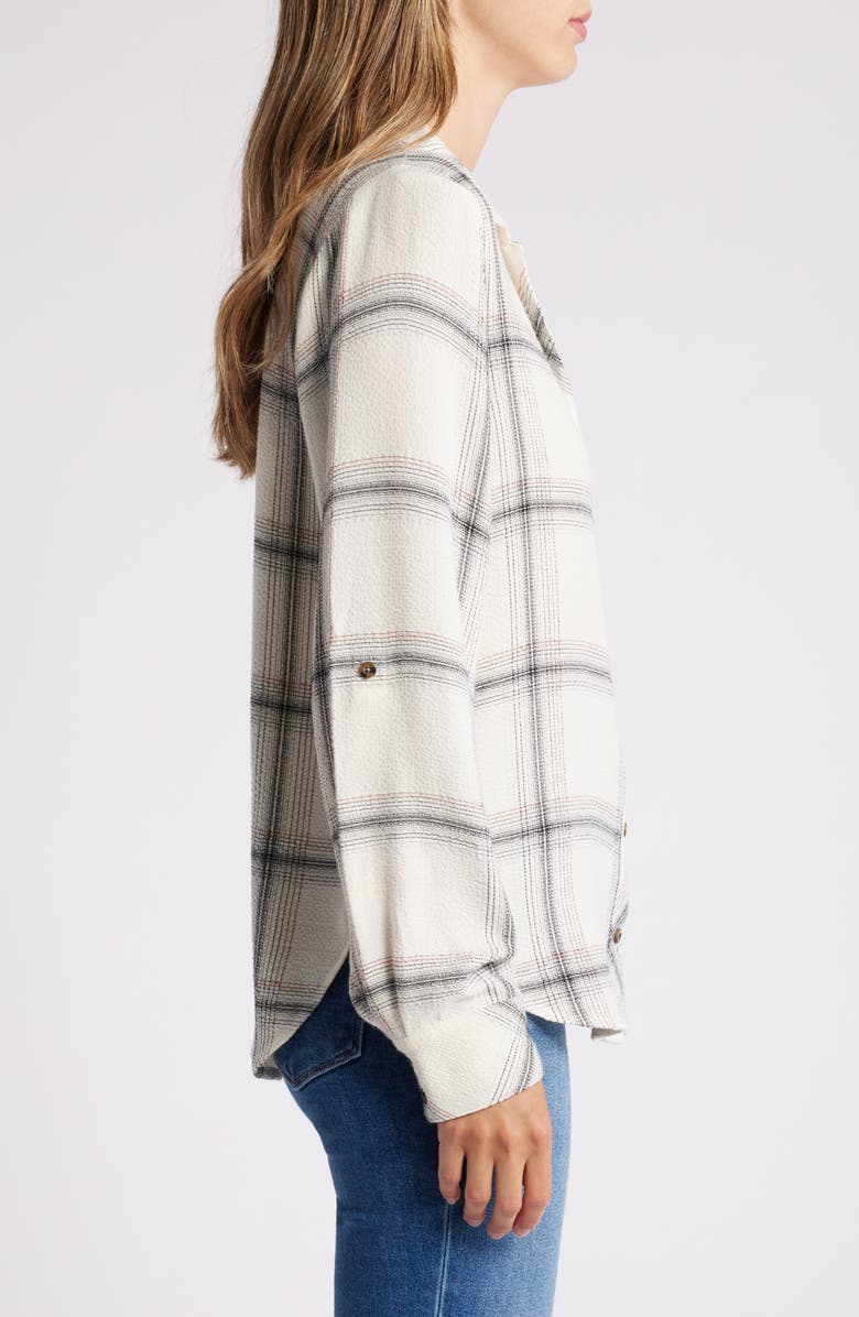 Hatley Lila Plaid Button-Up Shirt, Alternate, color, 