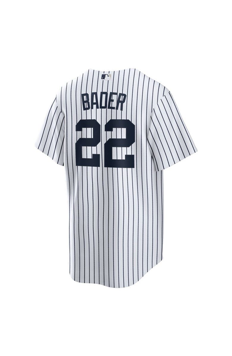 Nike Men's Nike Harrison Bader White New York Yankees Replica Player Jersey, Alternate, color,