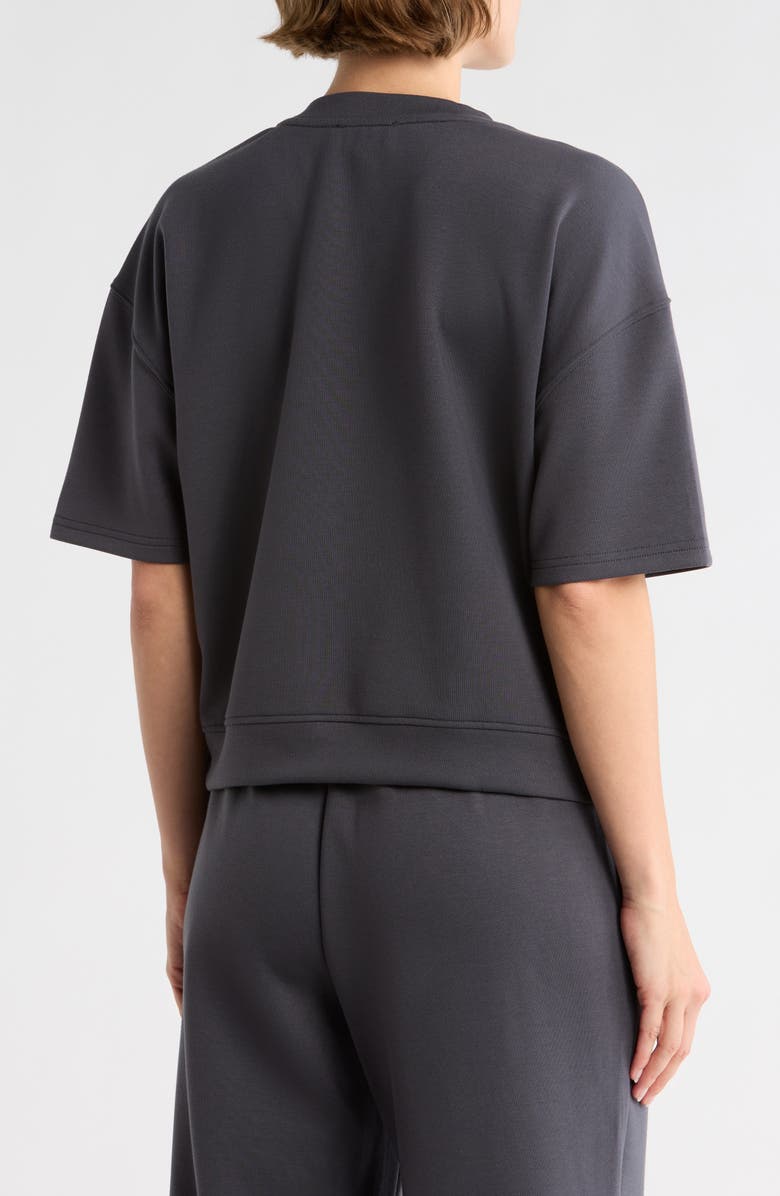 Faith Connexion Short Sleeve Scuba T-Shirt, Alternate, color, Ebony/ Shadow Black