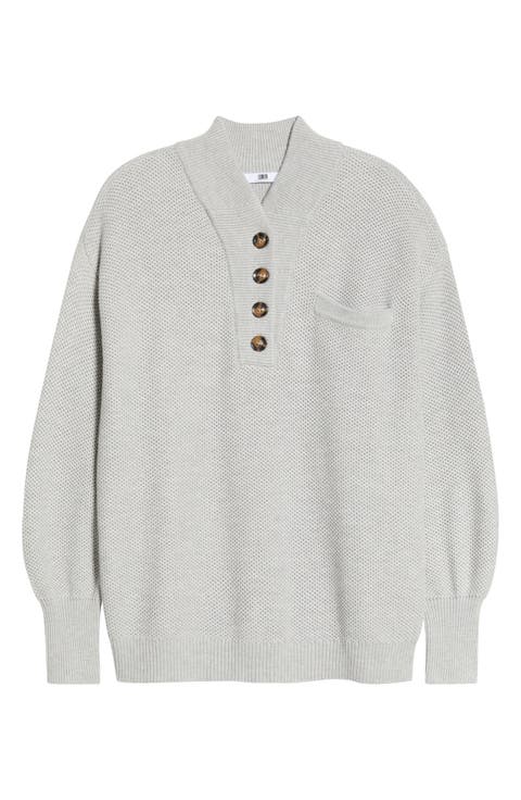 Cozy Cottonsilk™ Pocket Henley Sweater