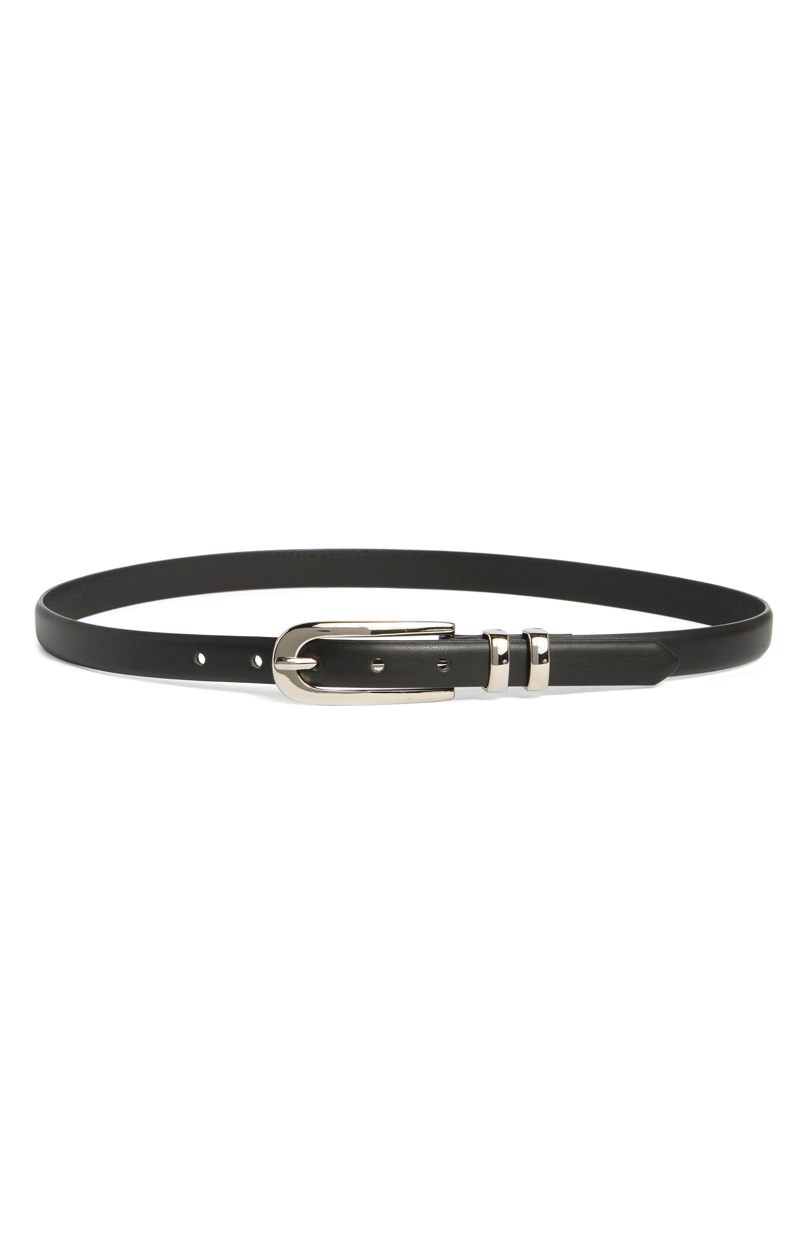 NORDSTROM RACK Faux Leather Skinny Belt