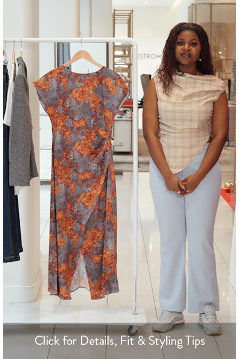 Floral Print Cap Sleeve Dress video