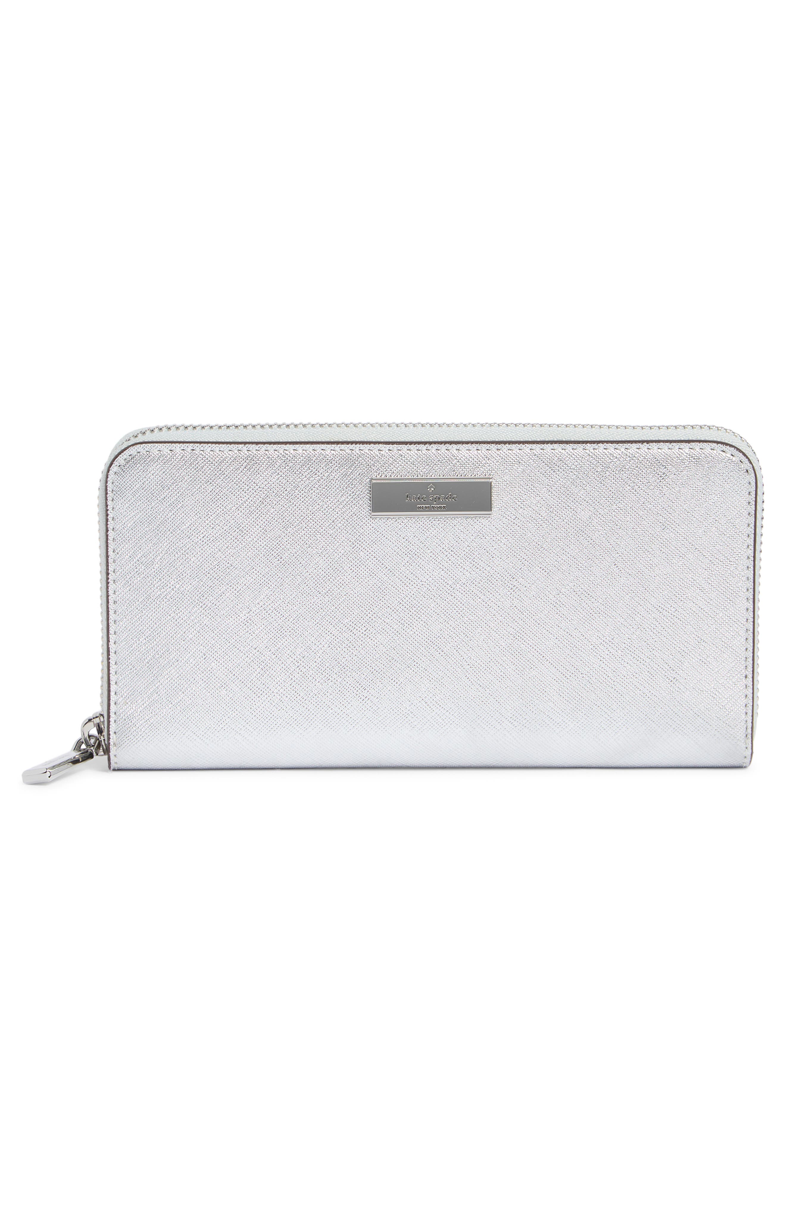Kate Spade New York kenzie metallic leather wallet