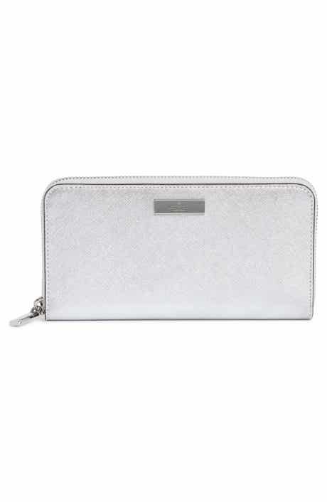 Kate Spade New York kenzie metallic leather wallet