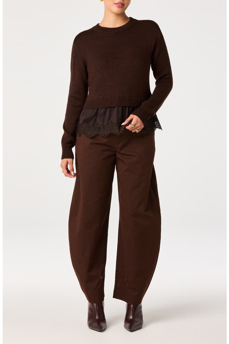 Juliette Crewneck Sweater, Alternate, color, BROWN