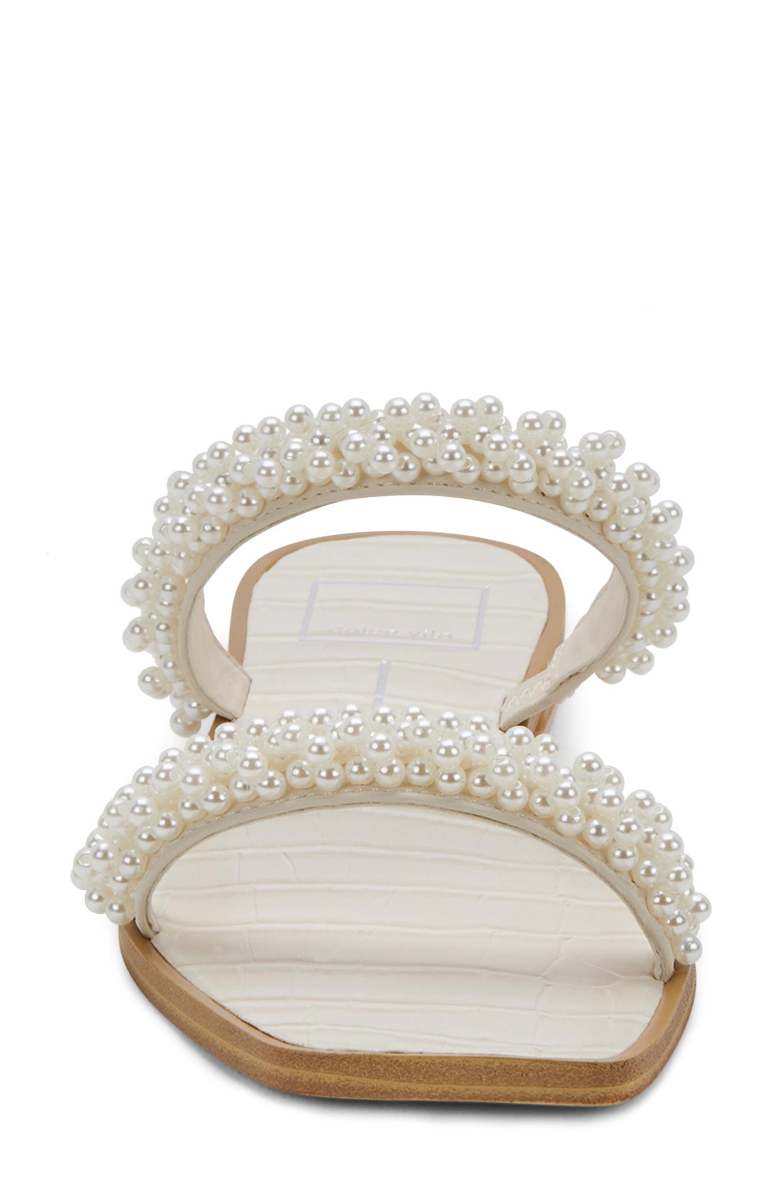 Ivee Sandal, Alternate, color, VANILLA PEARLS