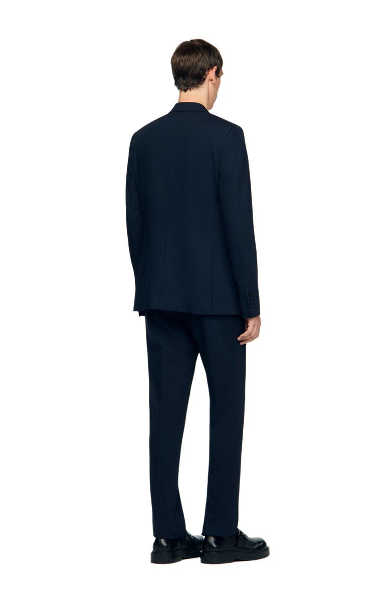 SANDRO Double-breasted suit jacket, Alternate, color, Navy Blue