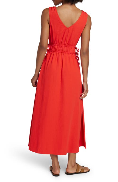 Faherty Sandbar Maxi Dress In Poppy Red