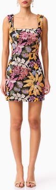 Elliatt Kiran Floral Embellished Sleeveless Minidress