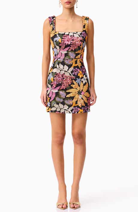 Kiran Floral Embellished Sleeveless Minidress