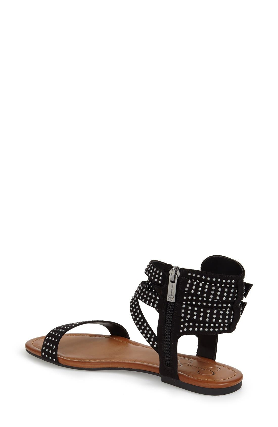 Jessica Simpson 'Karessa' Studded Flat Sandal, Alternate, color, 