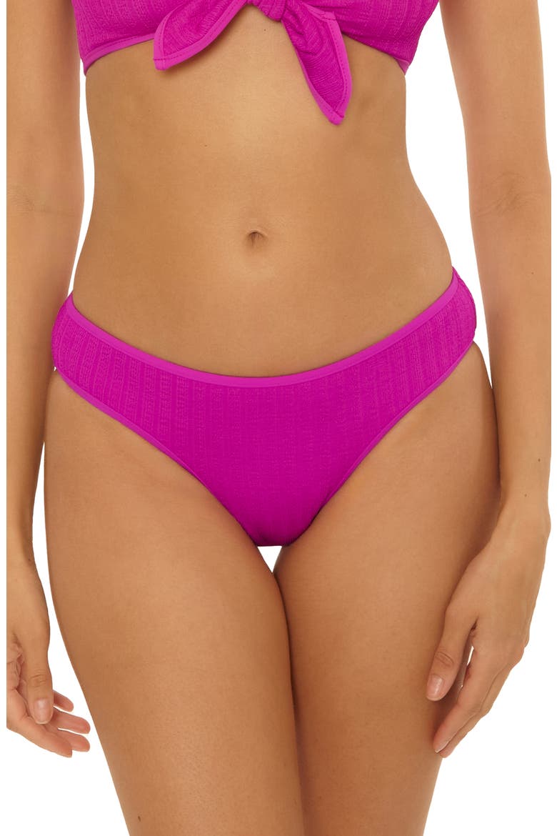 Crinkle Crush Hipster Bikini Bottoms, Main, color, HIBISCUS