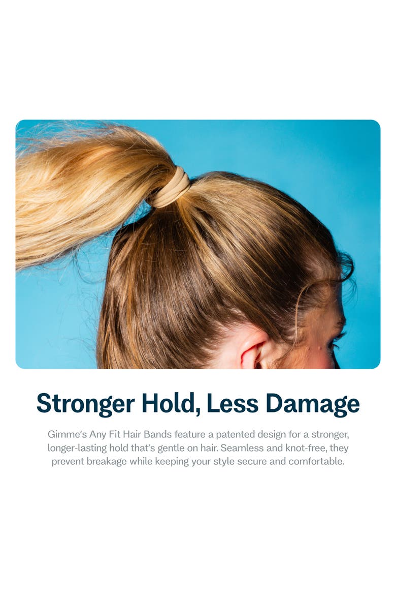 Any Fit Hair Bands, Damage Free Hair Ties Made with Seamless Microfiber Elastics, Alternate, color, Beige