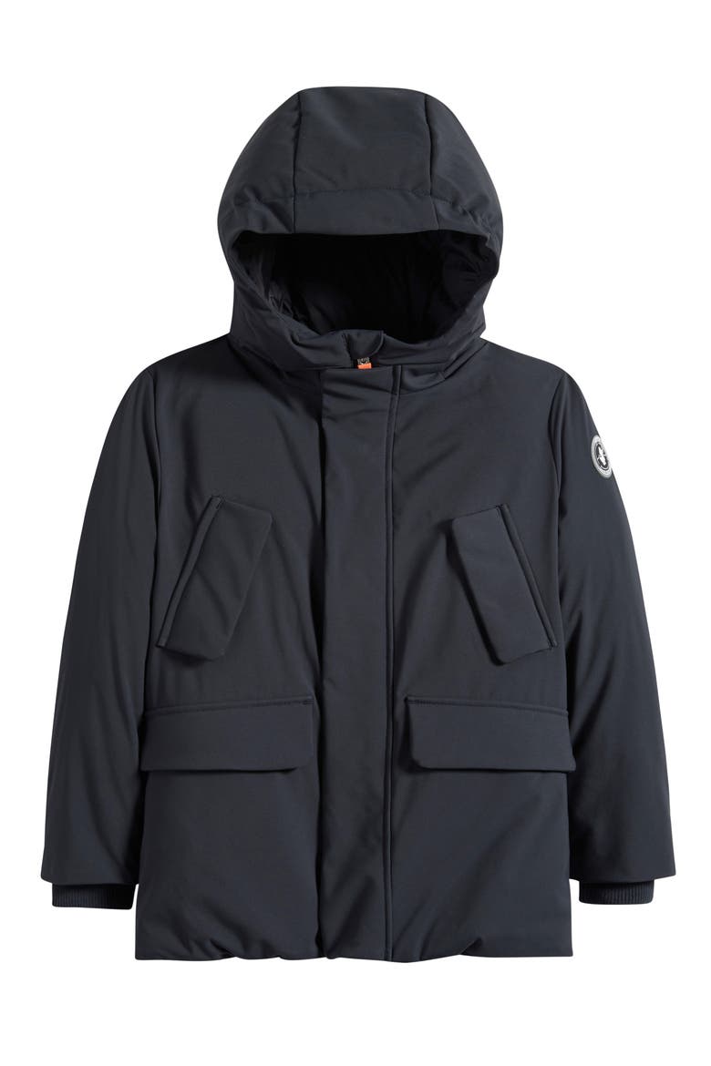 Kids' Theo Hooded Jacket, Main, color, BLACK