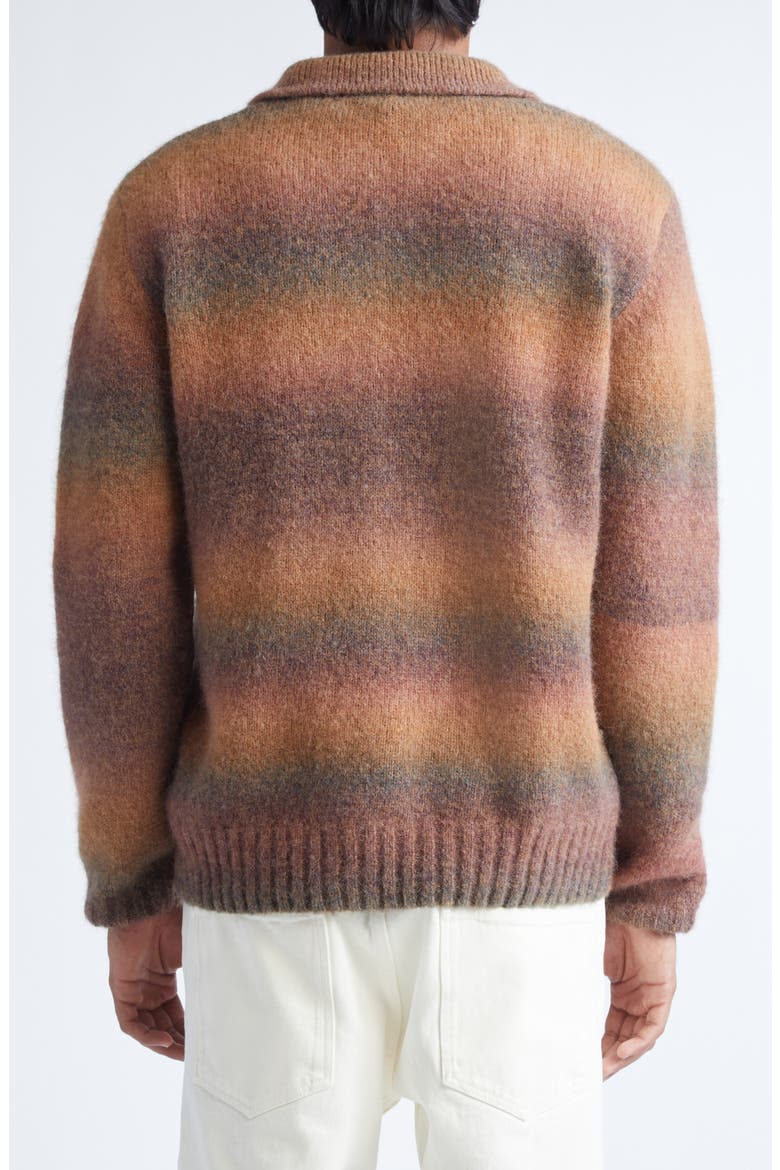 Baby Alpaca & Merino Wool Blend Polo Sweater, Alternate, color, BROWN