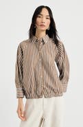Brunello Cucinelli Shadow stripe poplin shirt