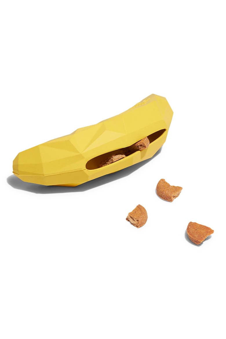 Super Banana Dispensing Dog Toy, Alternate, color, YELLOW