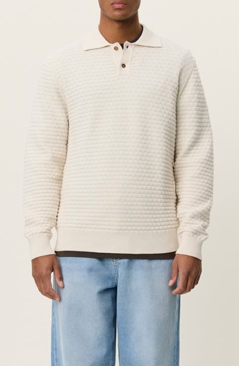 Billy Weave Long Sleeve Polo