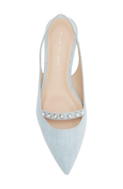 Stuart Weitzman Emilia Mary Jane Slingback Flat In Blue