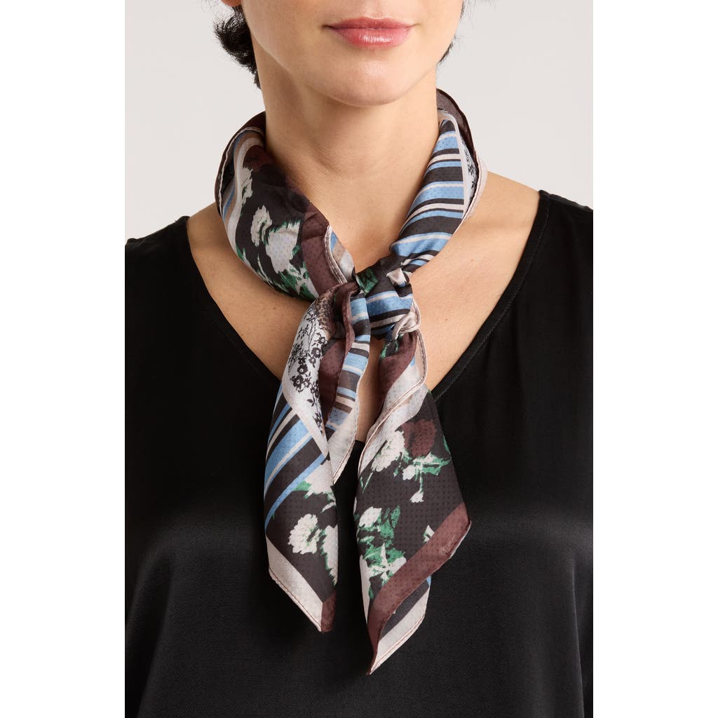 Vince Camuto Mixed Pattern Square Scarf In Neutral