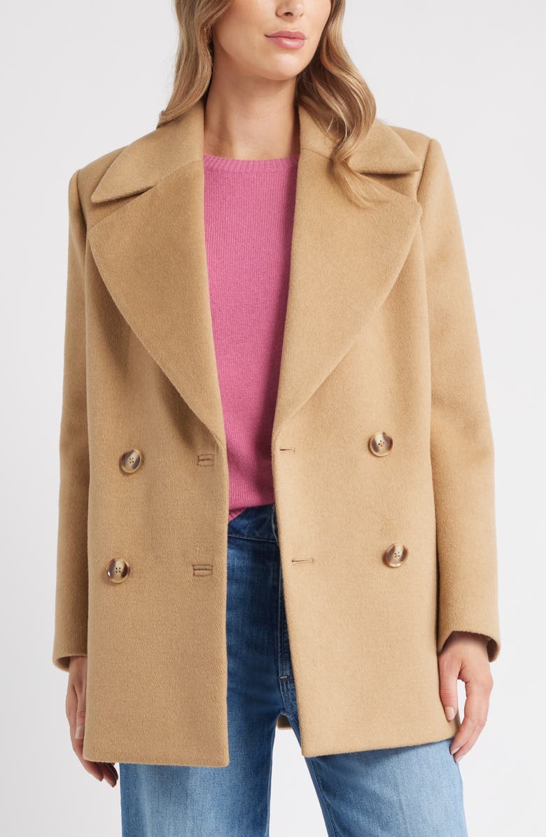 Caslon<sup>®</sup> Wool Blend Peacoat, Main, color, Camel