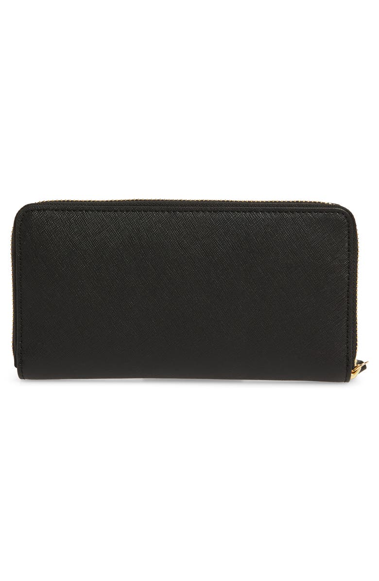 Tory Burch Robinson Zip Leather Continental Wallet, Alternate, color,