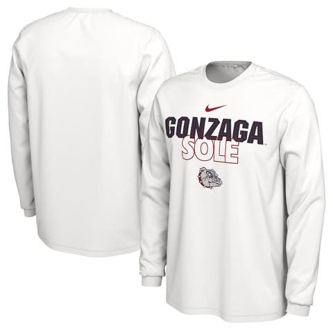 White Gonzaga Bulldogs 2023 On Court Bench Long Sleeve T-Shirt