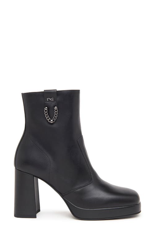 Nerogiardini Chain Platform Bootie In Black