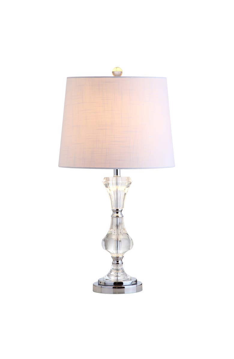 JONATHAN Y Riley Crystal LED Table Lamp, Main, color,
