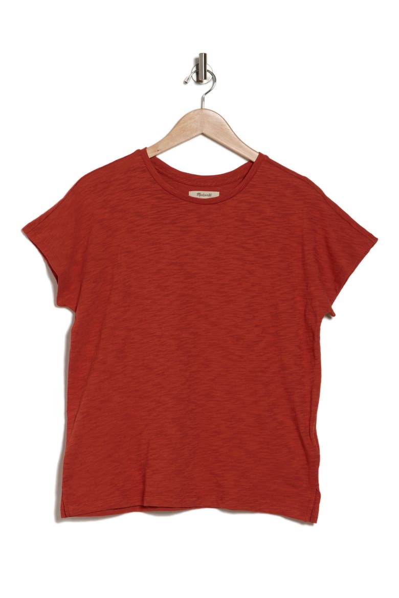 Gauze Slub Knit T-Shirt, Alternate, color, ETRUSCAN CLAY