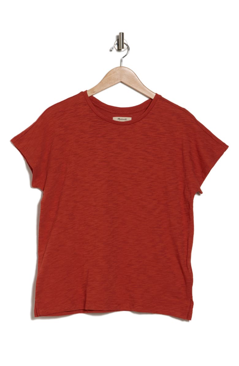 Madewell Gauze Slub Knit T-Shirt, Alternate, color, Etruscan Clay