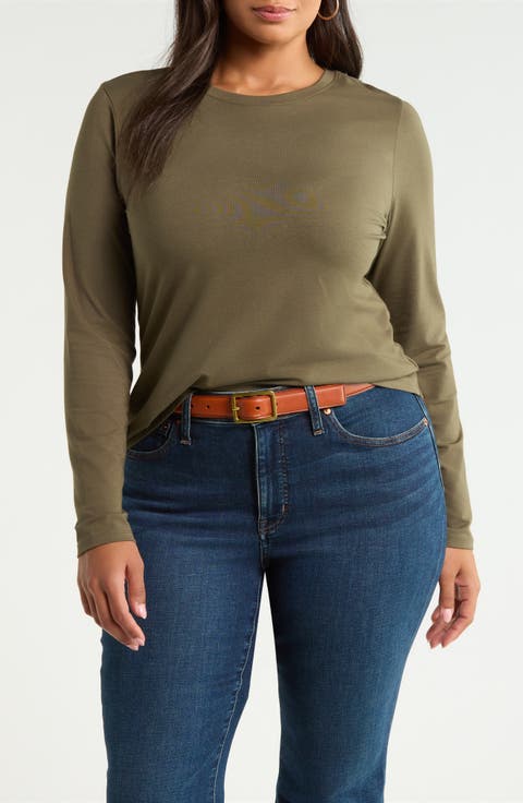 Pima Cotton & Tencel Modal Long Sleeve T-Shirt