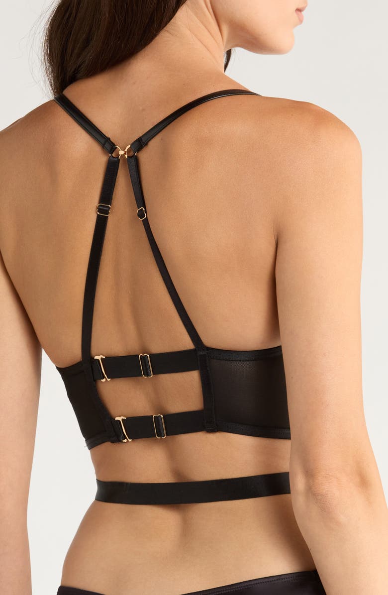 Hunkemöller Nadia Longline Underwire Bra, Alternate, color, Caviar